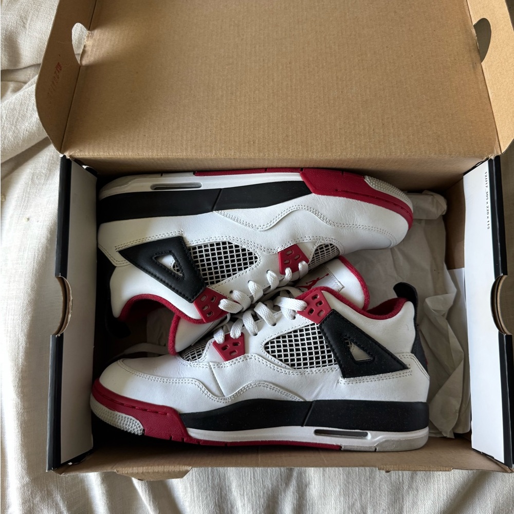 Jordan Kids Sneakers in White, Red, and Black